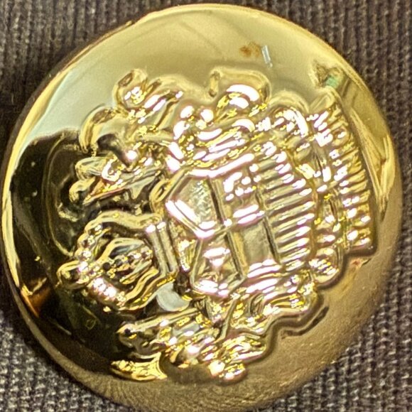 Kasper Black Double-Breasted Cotton/Denim Blazer, Gold Button Detail, NWT,SZ: SX - Picture 6 of 10